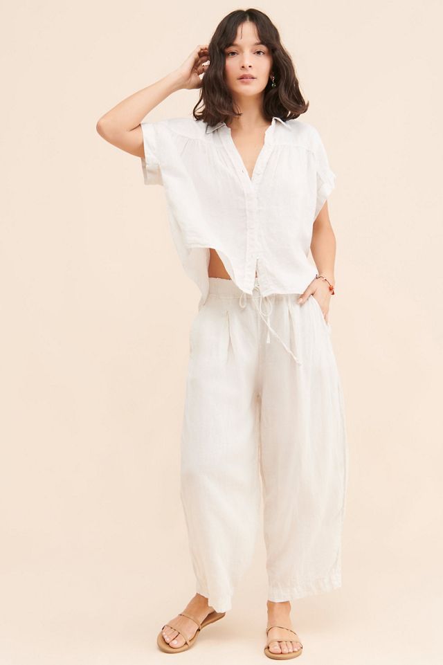 Velvet by Graham & Spencer Hannah Linen Top #3