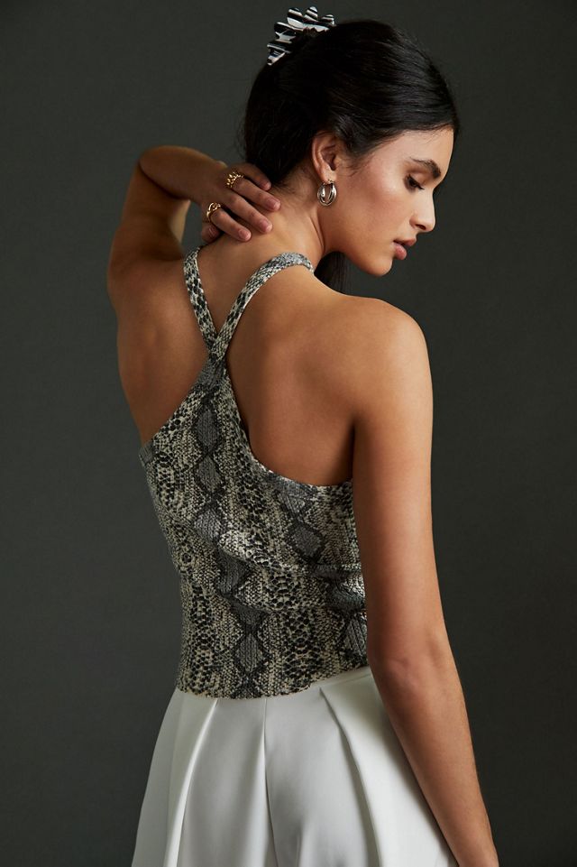 T.La Ribbed Halter Tank #1