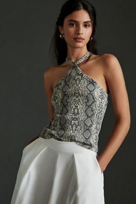 T.La Ribbed Halter Tank
