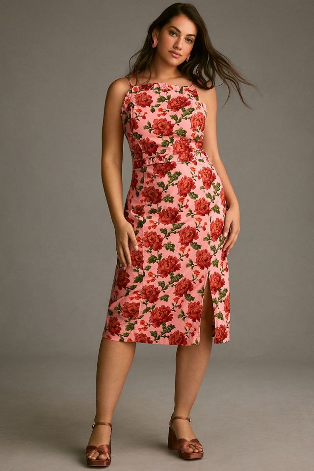 Ruffled Peplum Halter Dress #3