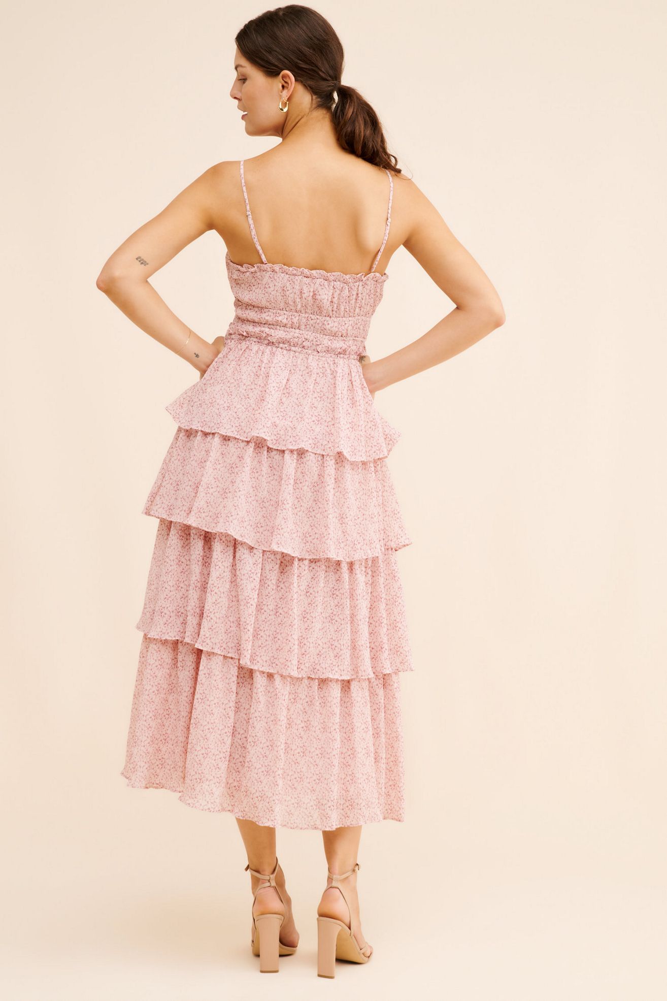 ASTR the Label Harriet Tiered Midi Dress