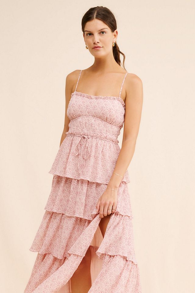 ASTR the Label Harriet Tiered Midi Dress #3