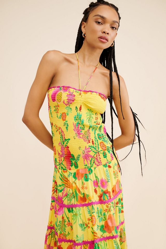 FARM Rio Delicate Fruit Garden Halter Maxi Dress #2