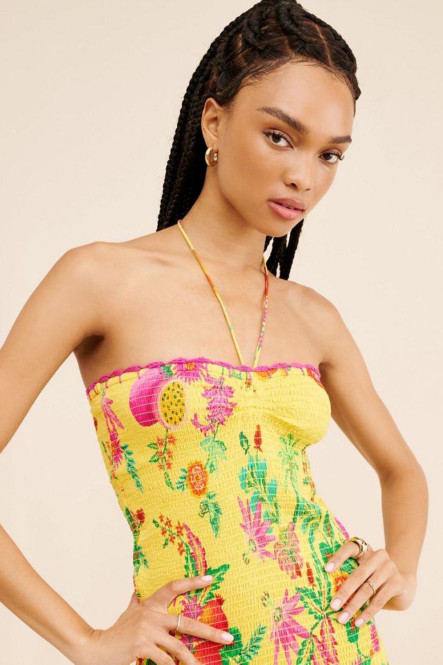 FARM Rio Delicate Fruit Garden Halter Maxi Dress #3