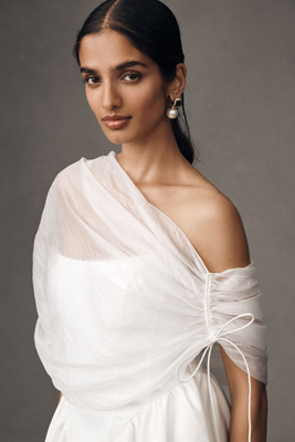 Geisha Designs Ruched Sheer Cape product page