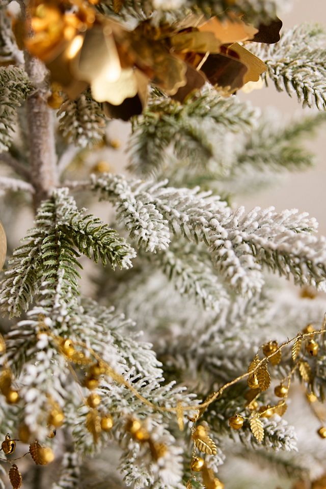 Faux Snowy Moss Ball Fir Tree, 40” #1