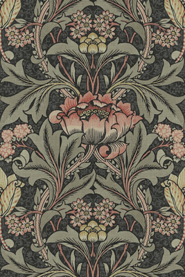 Anthropologie Acanthus Floral Vintage Peel-and-stick Wallpaper