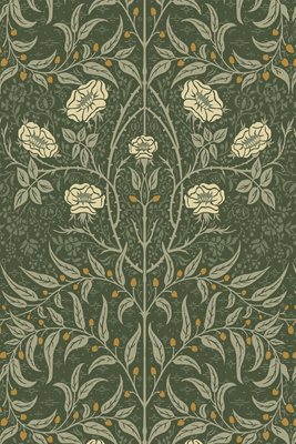 Anthropologie Stenciled Floral Vintage Peel-and-stick Wallpaper