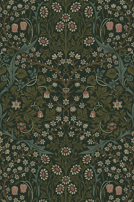 Anthropologie Victorian Garden Floral Vintage Peel-and-stick Wallpaper