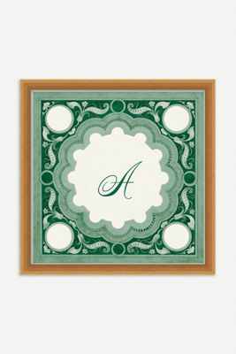 Ornamental Script Monogram Wall Art
