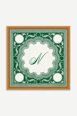 Ornamental Script Monogram Wall Art