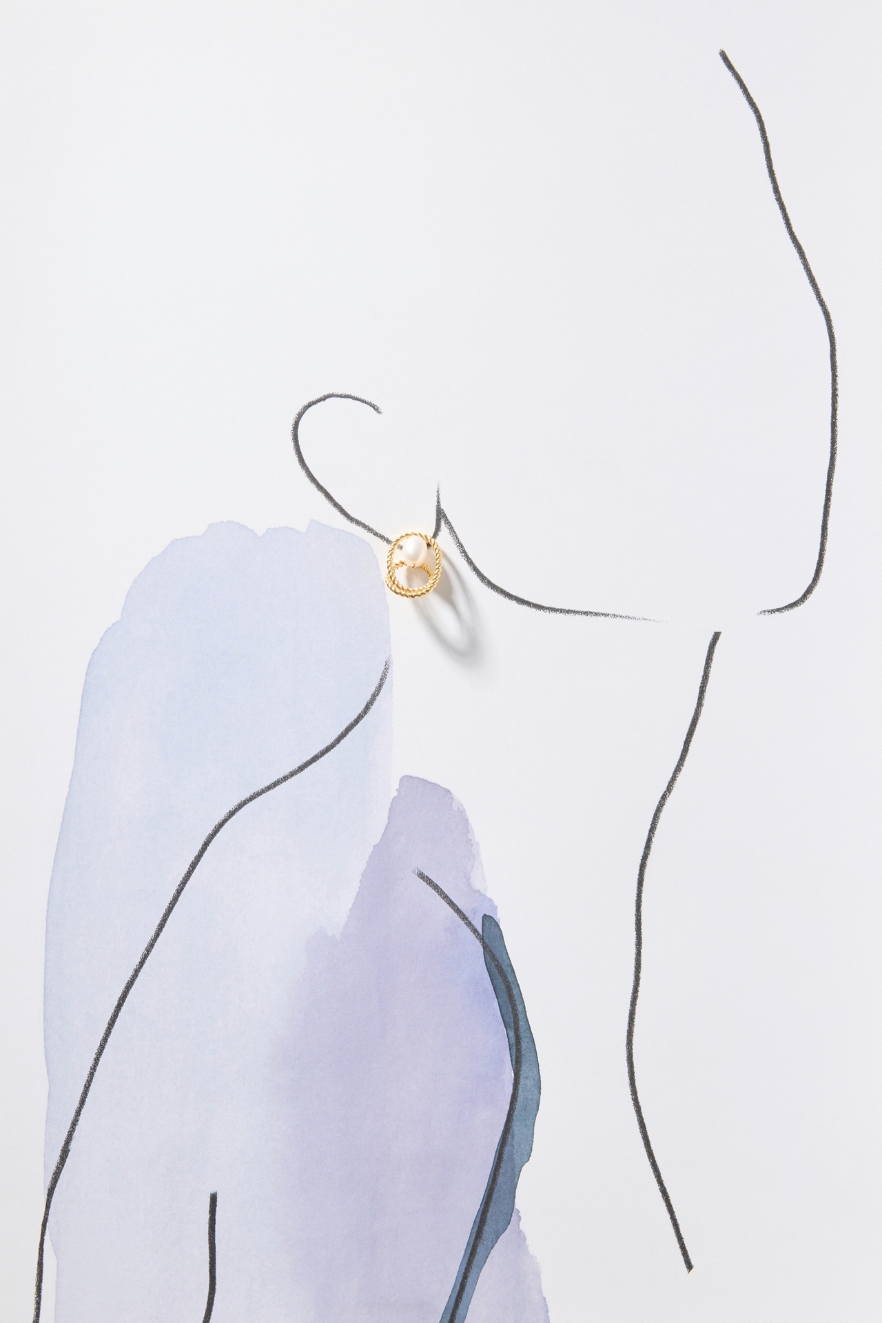 Jackie Mack Molten Pearl Perla Post Earrings