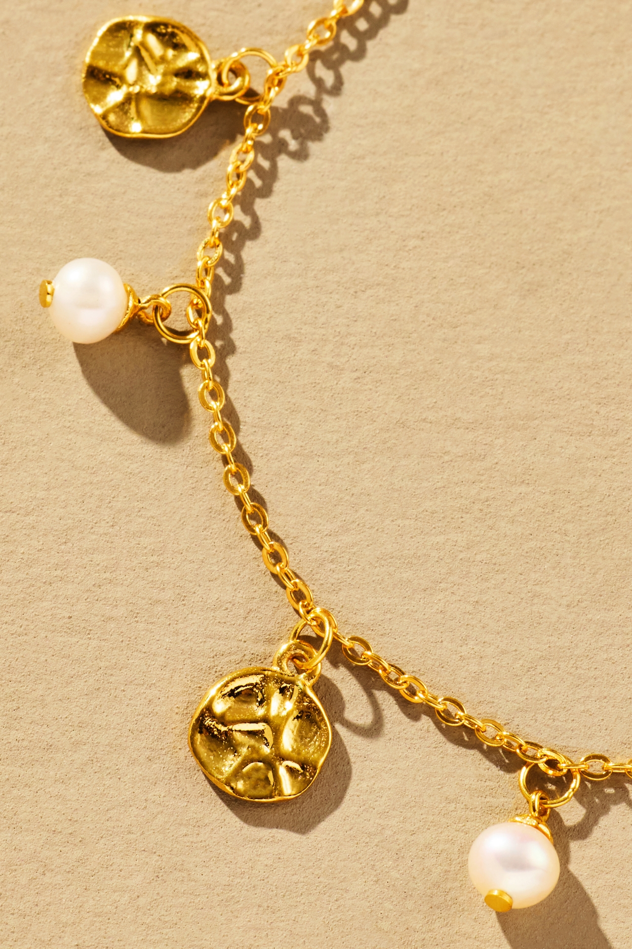 Jackie Mack Pearl Coin Charm Vesper Bracelet