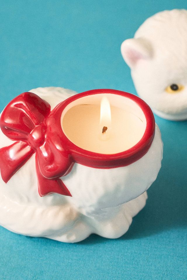 Woody Fresh Balsam & Cedarwood Cat-Shaped Candle #1
