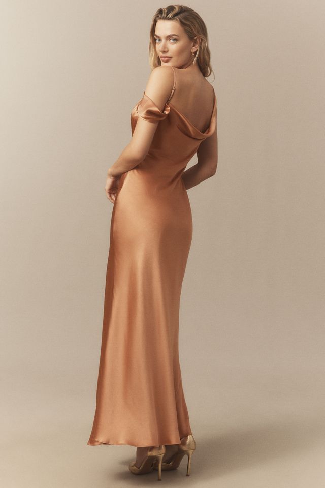 chinese dress ladies Romina Strapless Satin Maxi Dress