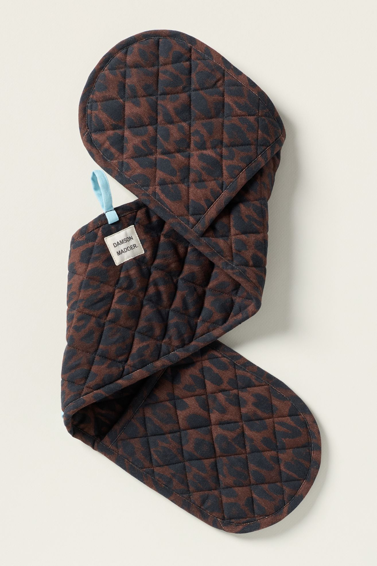 Damson Madder Double Oven Mitt - Dark Brown, Standard, One Size