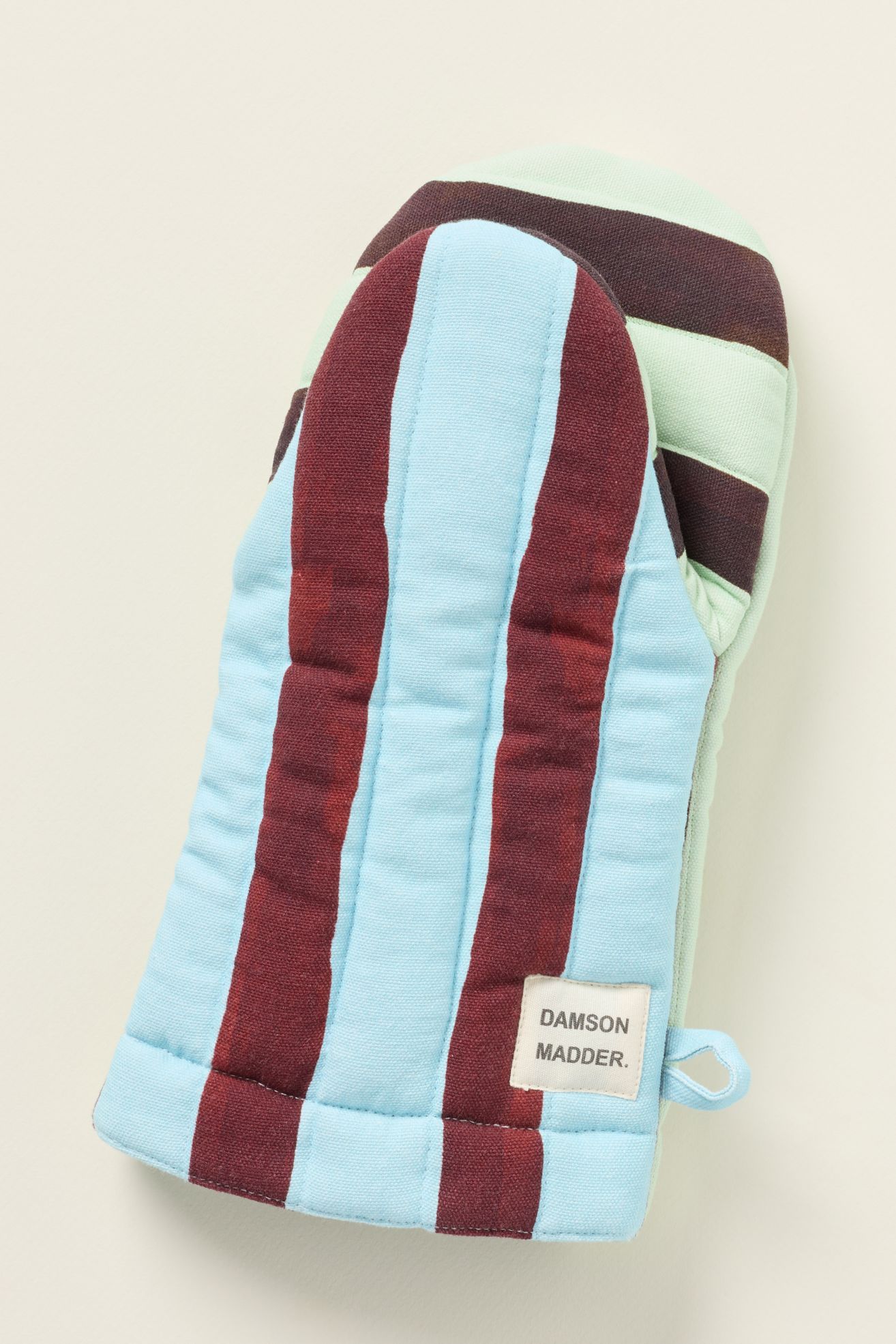 Damson Madder Oven Mitt - Mixed Stripe, Standard, One Size