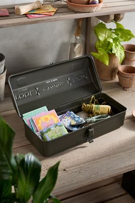 Toyo Steel Medium Seed Storage Box, Green