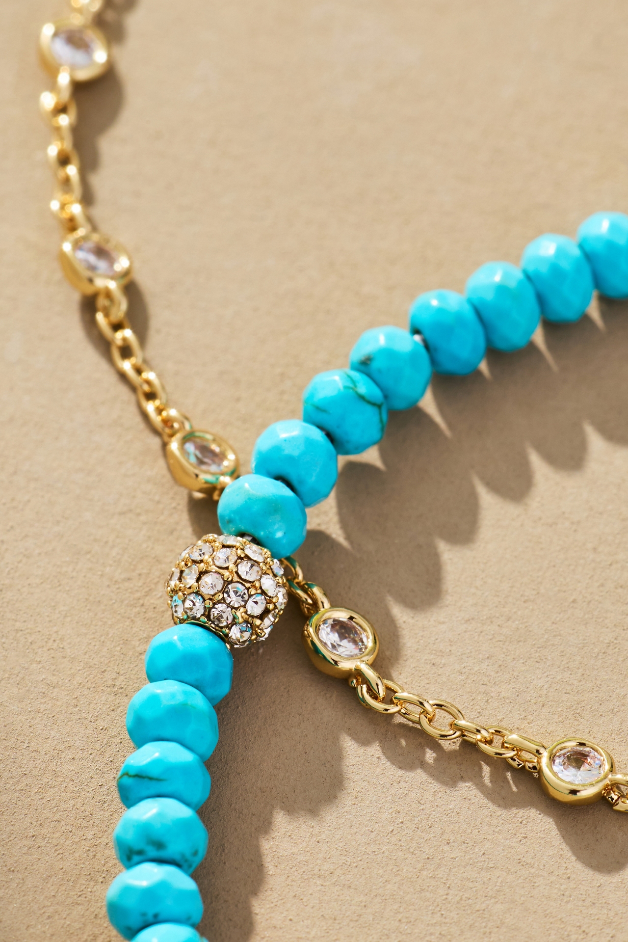 BaubleBar Marina Beaded Anklets, Set of 2