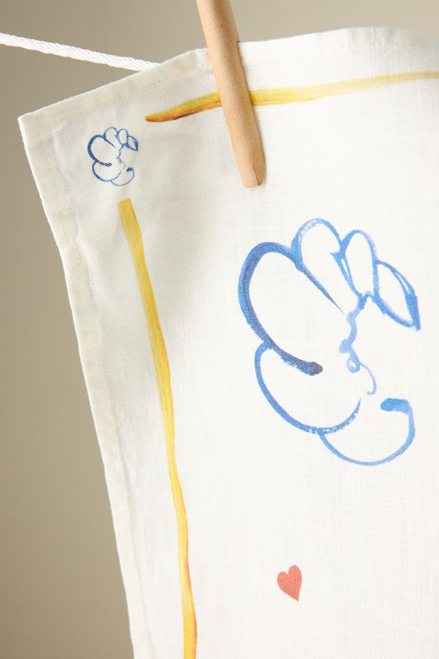 Dinette Les Croissants Linen Dish Towel #1