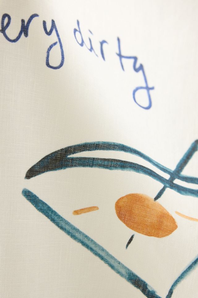 Dinette Dirty Martini Linen Dish Towel #1