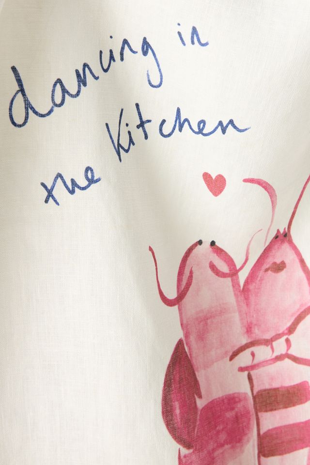 Dinette Lobster Linen Dish Towel #1