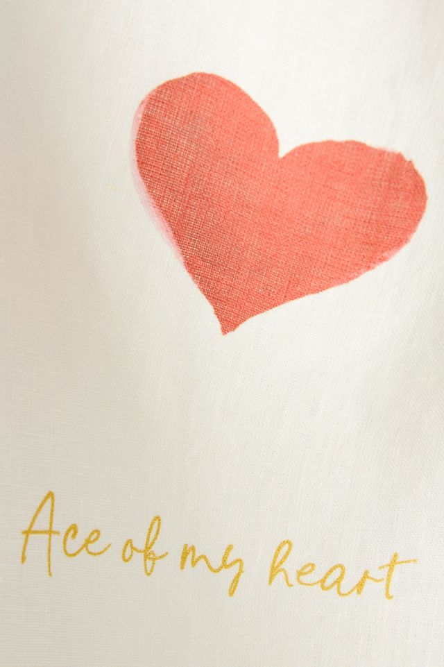 Dinette Ace of Hearts Linen Dish Towel #1