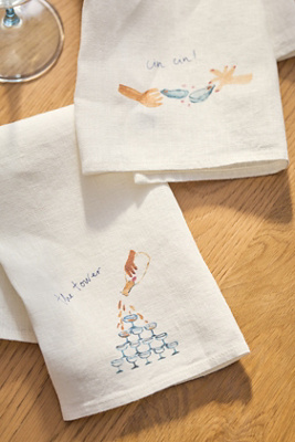 Dinette Tower Linen Napkins, Set Of 2