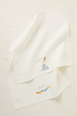 Dinette Tower Linen Napkins, Set of 2 - Thumbnail 2