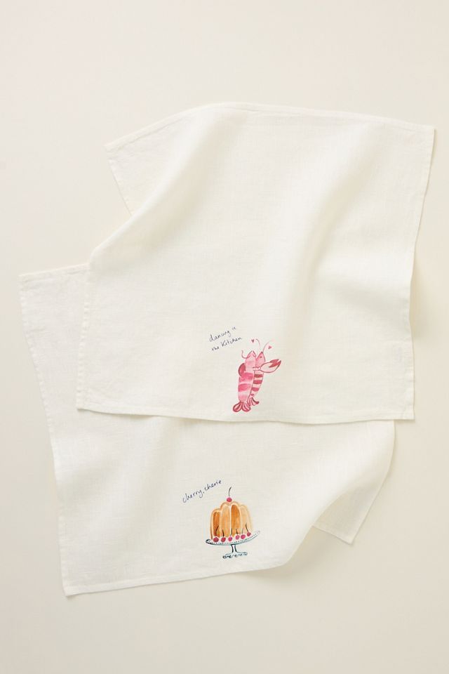 Dinette Lobster Linen Napkins, Set of 2 #1