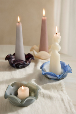 Terrain Milky Swirl Glass Votive Holder In Multi