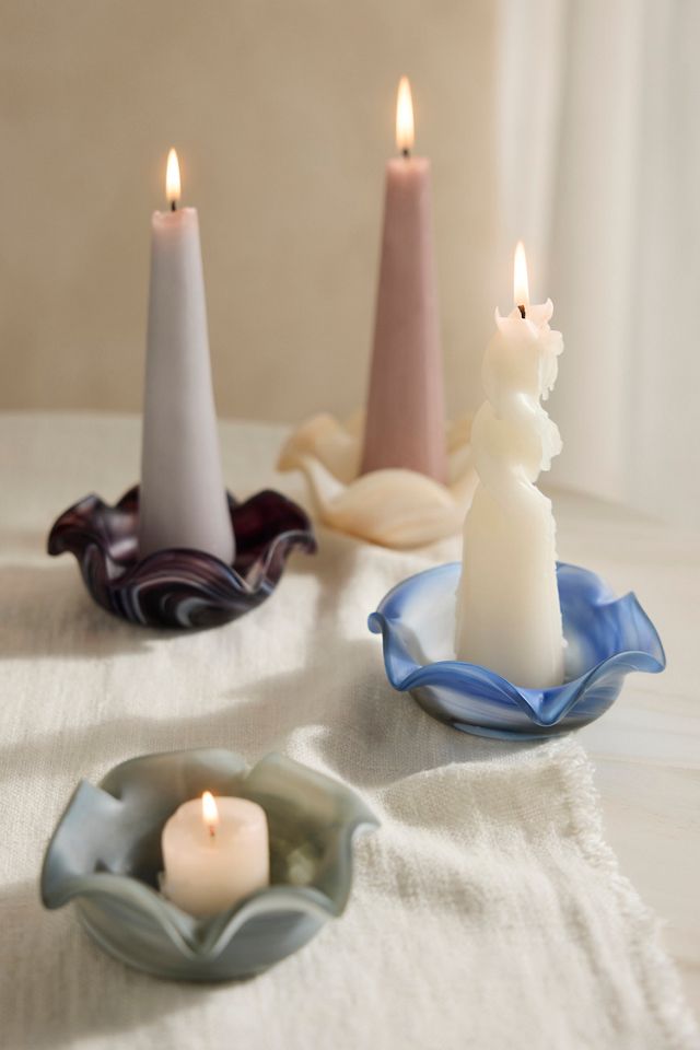 Milky Swirl Glass Votive Holder #1