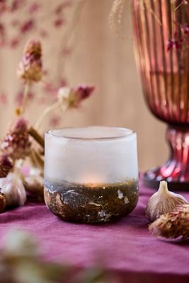Burnished Glass Votive Holder