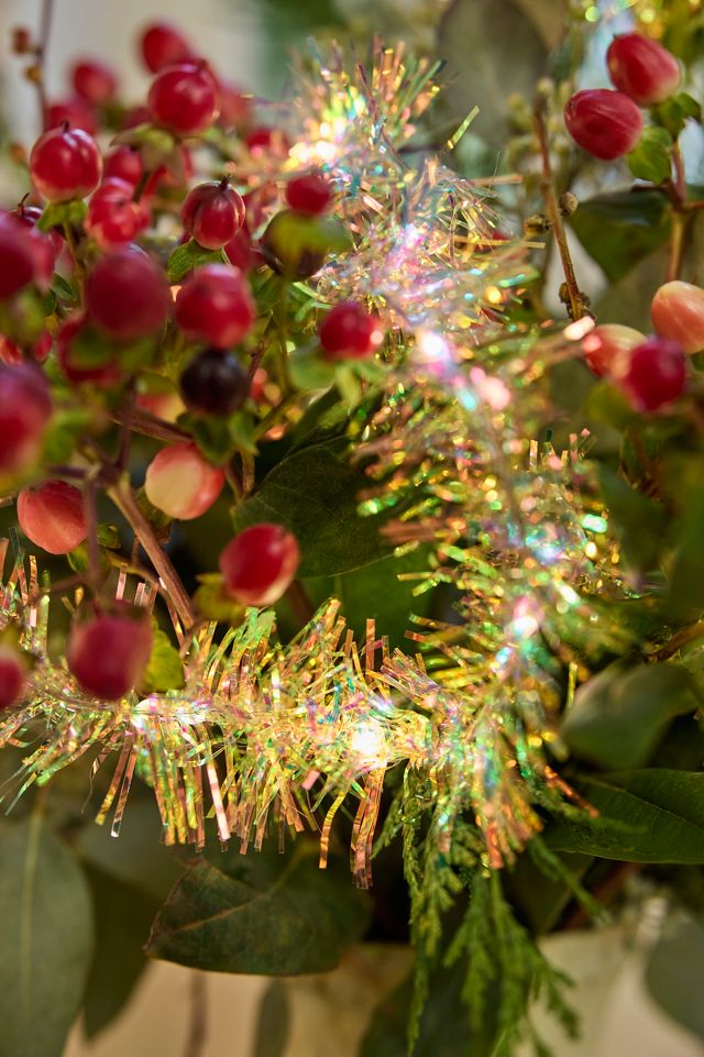 Tinsel Wrapped String Lights #1
