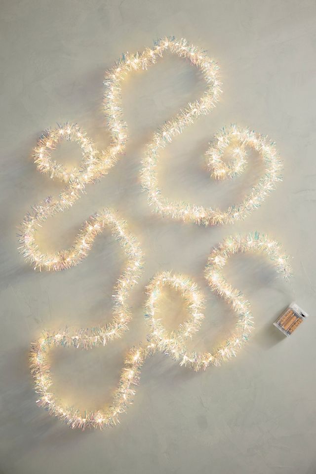 Tinsel Wrapped String Lights #1