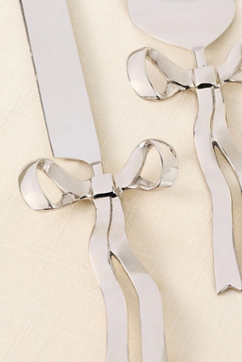 Benedita Stainless Steel Bow Cake Serve Set