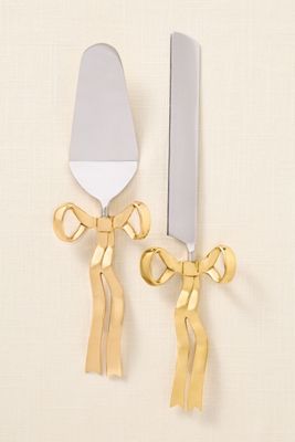 Benedita Stainless Steel Bow Cake Serve Set