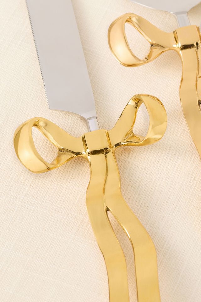 Benedita Stainless Steel Bow Cake Serve Set