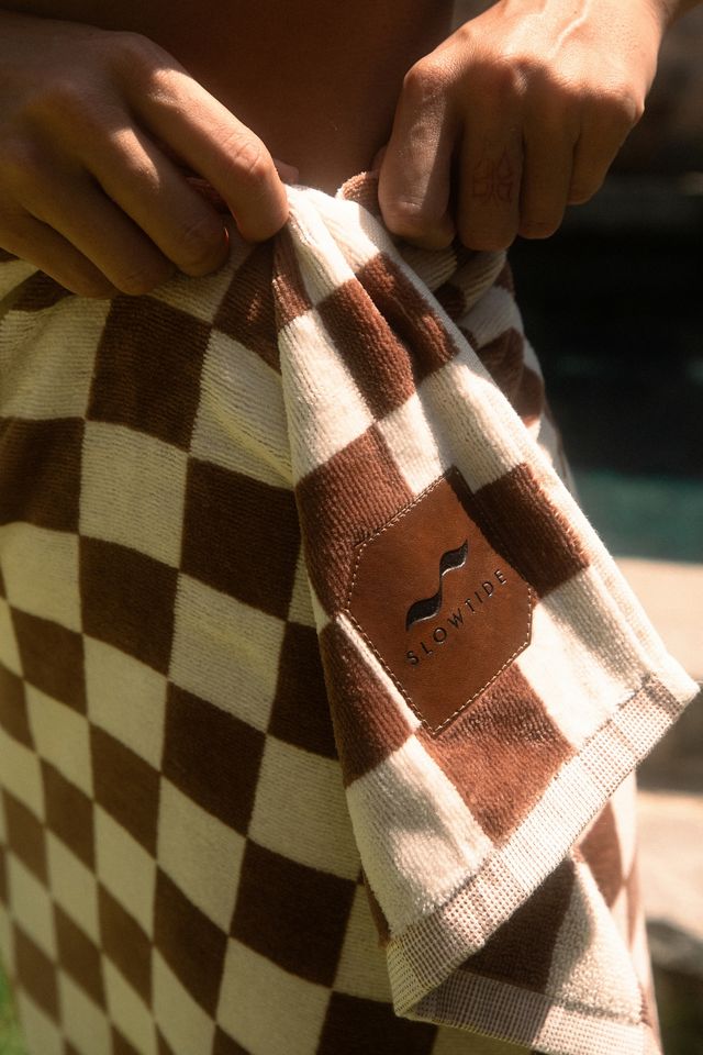 Slowtide Cotton Woven Checkered Beach Towel #4