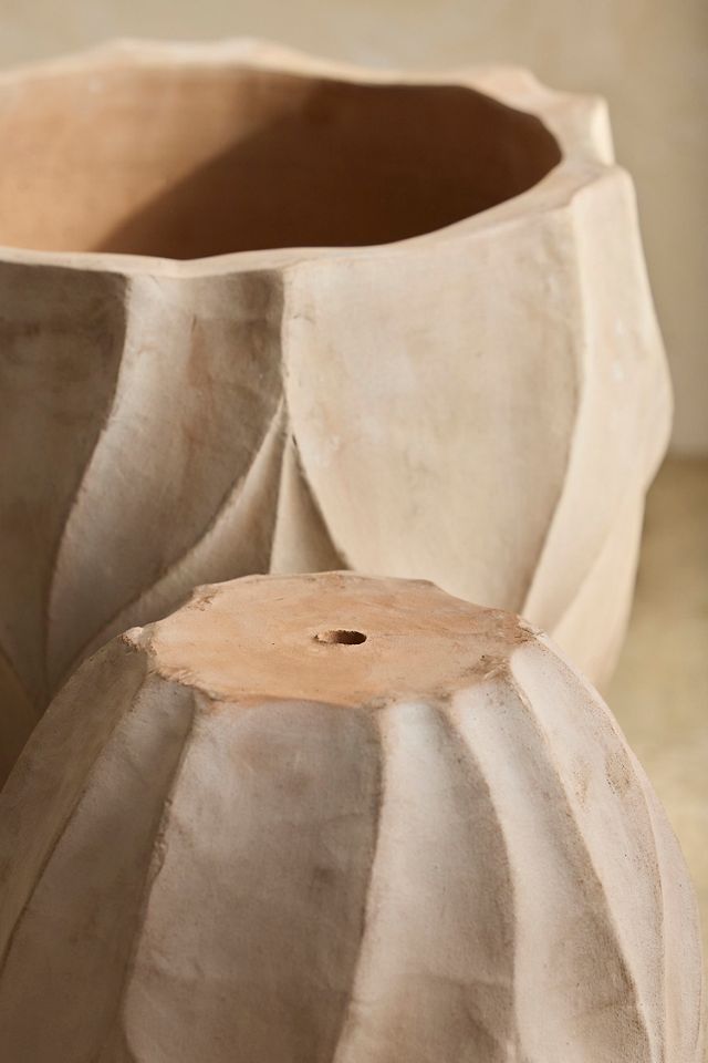Faceted Terracotta Taper Planter #1