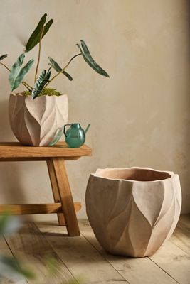 Faceted Terracotta Taper Planter