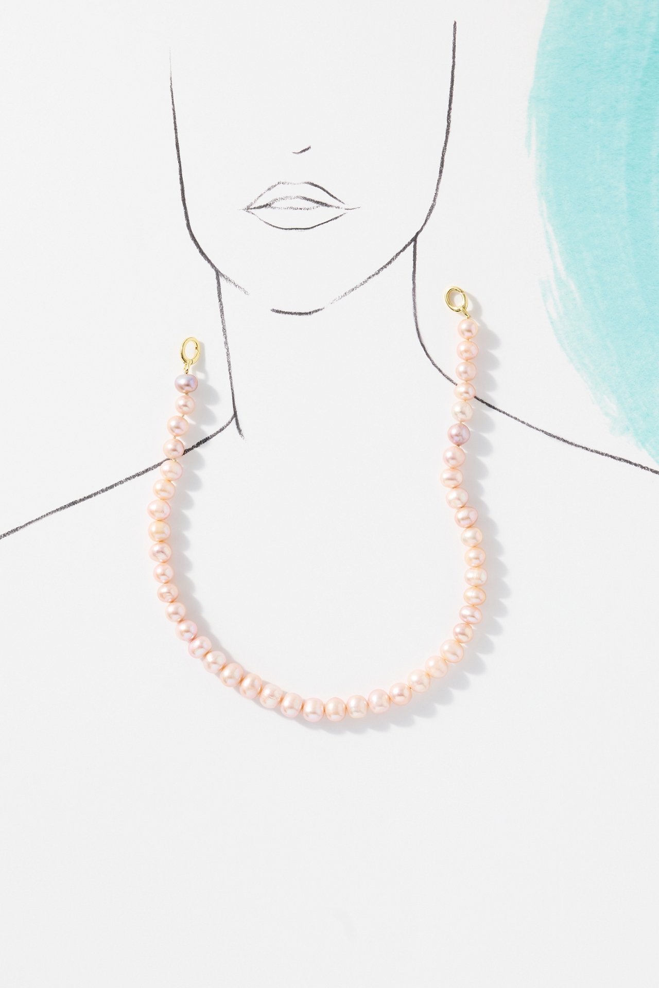 Shashi Rose Pearl Strand Necklace