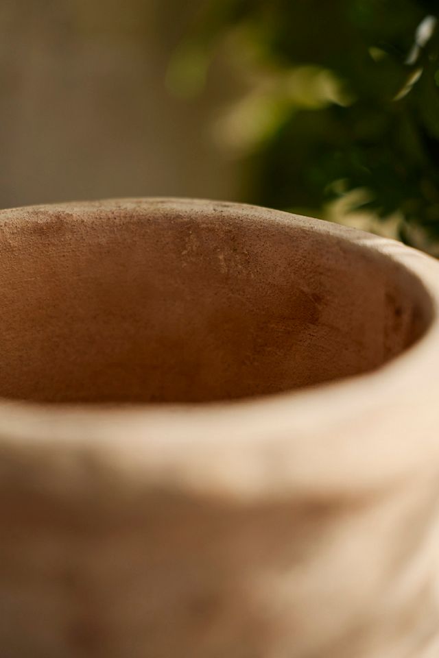 Rolled Rim Terracotta Urn Planter #2