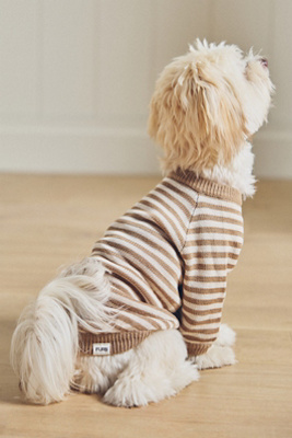 Furb Like A Bandit Striped Pet Sweater In Sand