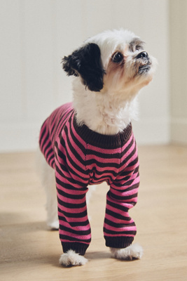 Furb Like A Bandit Striped Pet Sweater In Brown