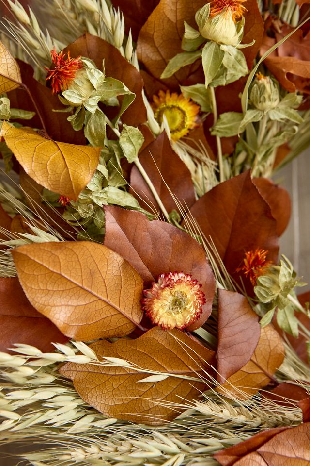Harvest Grasses Dried Wreath #1