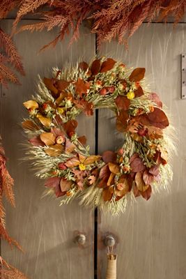 Harvest Grasses Dried Wreath