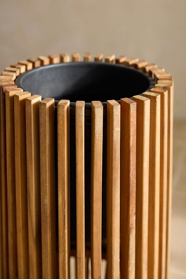 Slatted Acacia Diamond Planter, Large #1