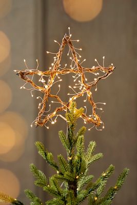 Twinkling Illuminated Vine Star Tree Topper