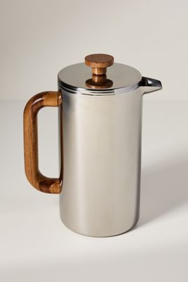 Oggi Stainless Steel & Wood French Press